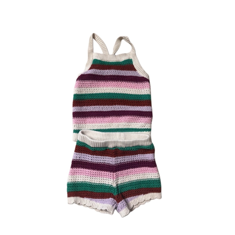 Old Navy Multicolor Striped Knit Romper